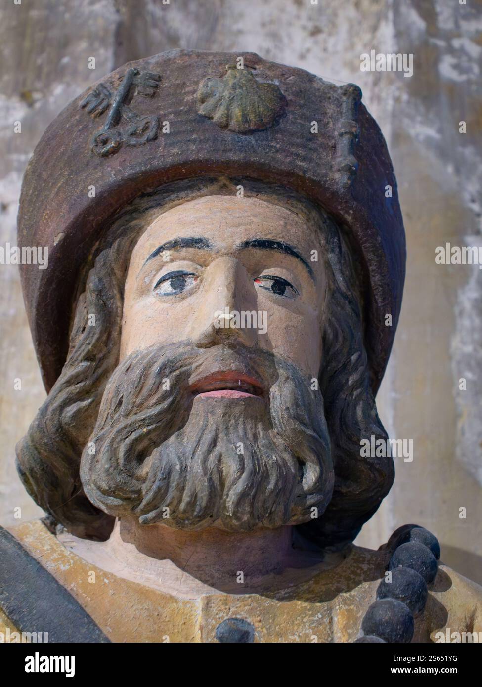 Statue of St Roch in Notre-Dame Church, Louviers, Eure, France Stock ...