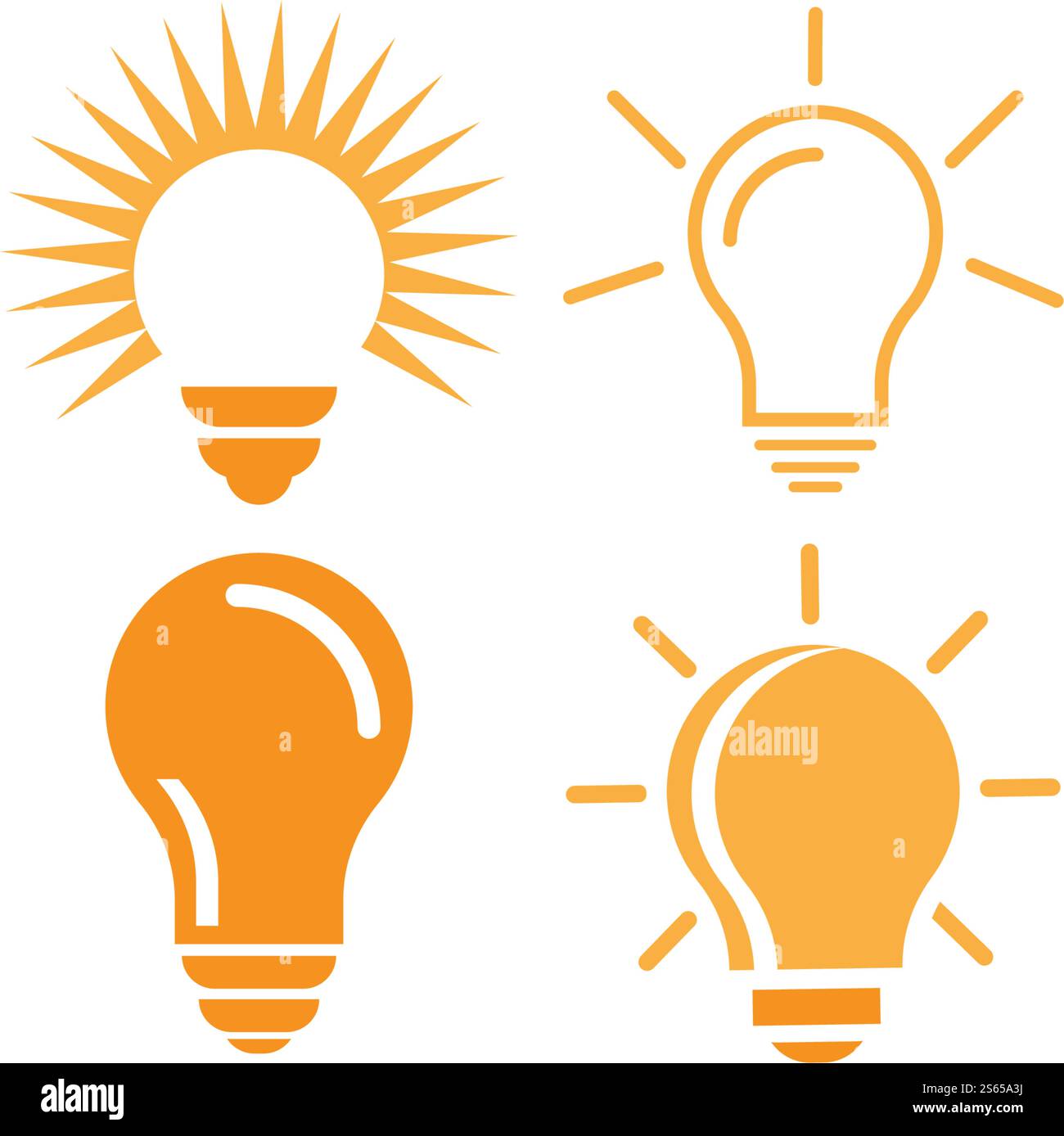 Bulb logo vector ilustration template Stock Vector