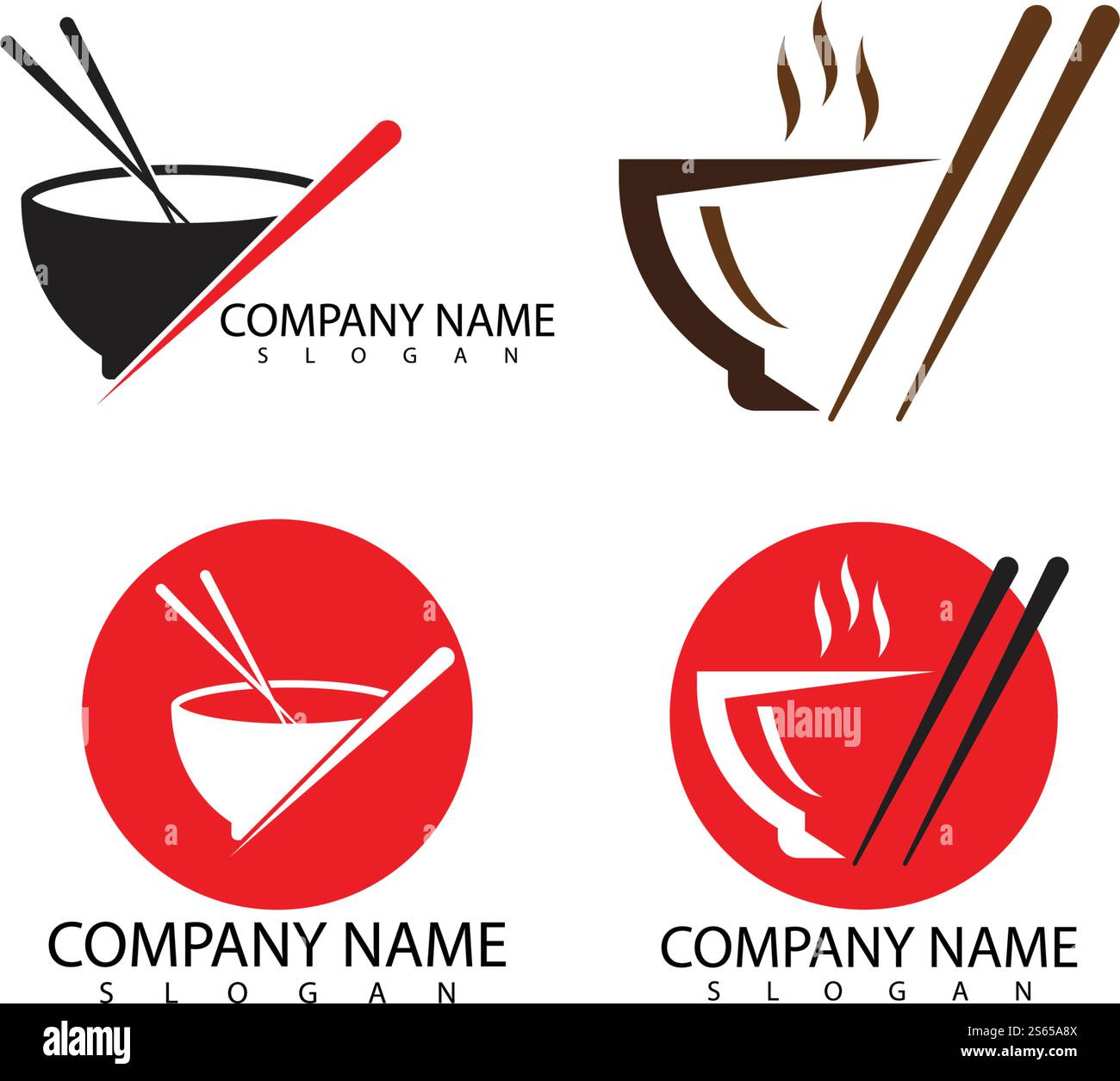 Noodle bowl logo  design vector ilustration template Stock Vector