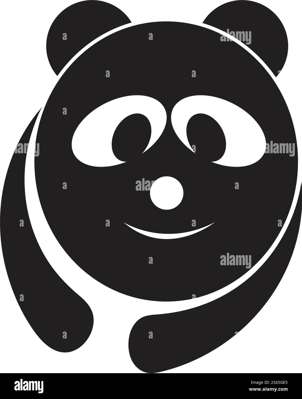 Panda ilustration logo vector icon template Stock Vector
