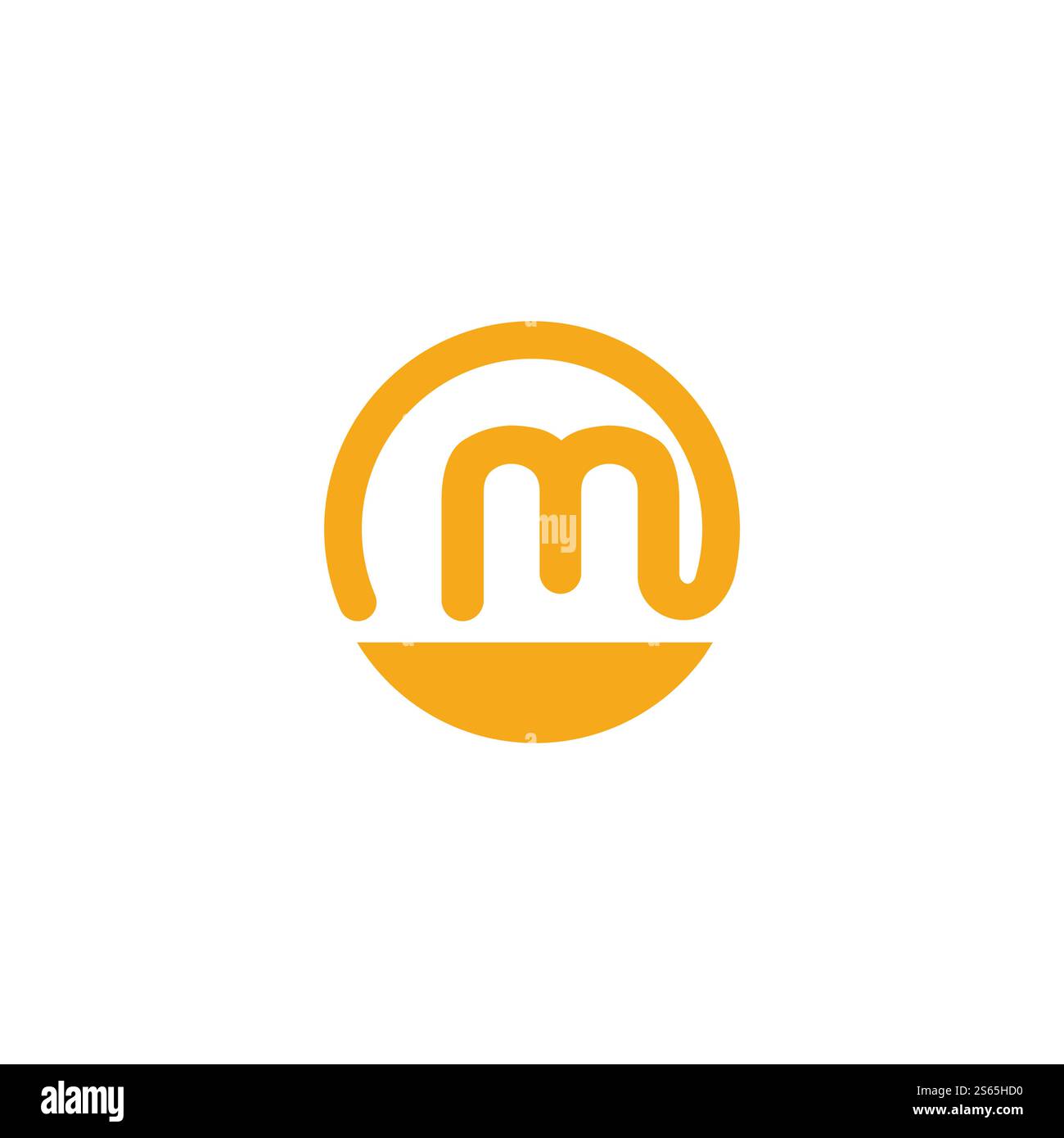 Letter M Burger vector logo design. Burger cafe logo. Stock Vector