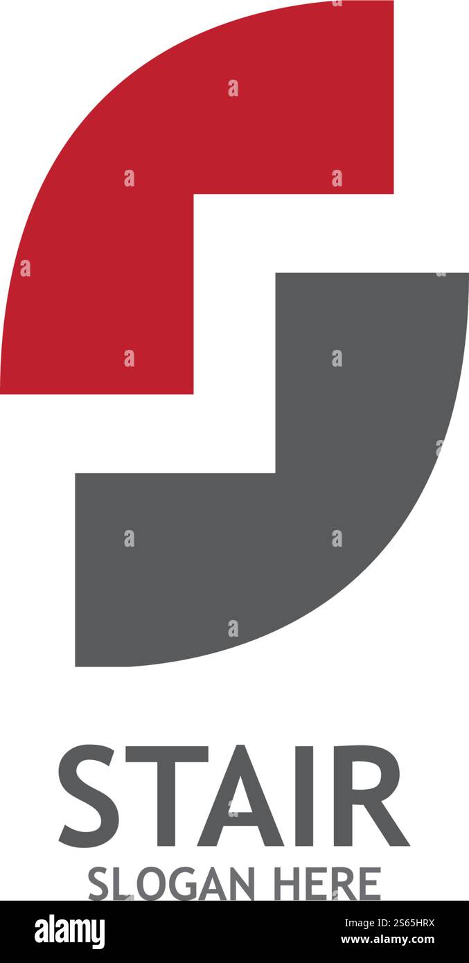 S initial stair logo vector template Stock Vector