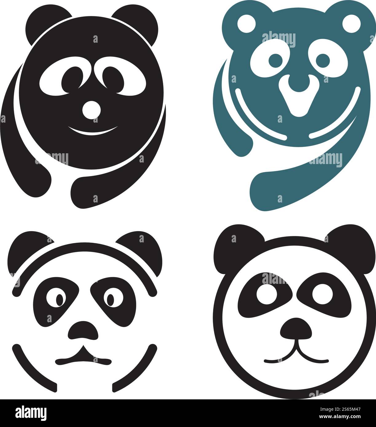 Panda ilustration logo vector icon template Stock Vector