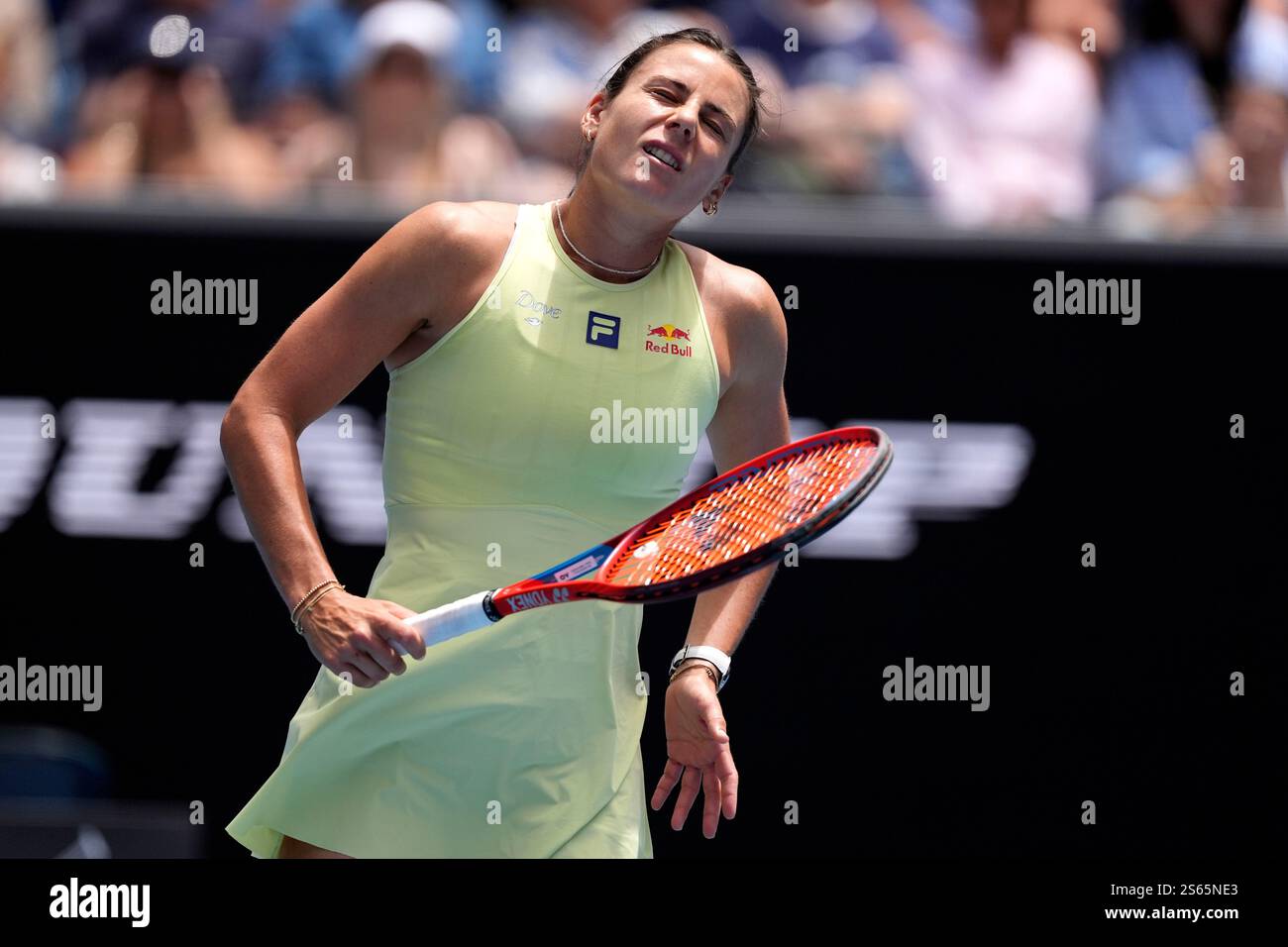 Emma Navarro of the U.S. reacts during her second round match against