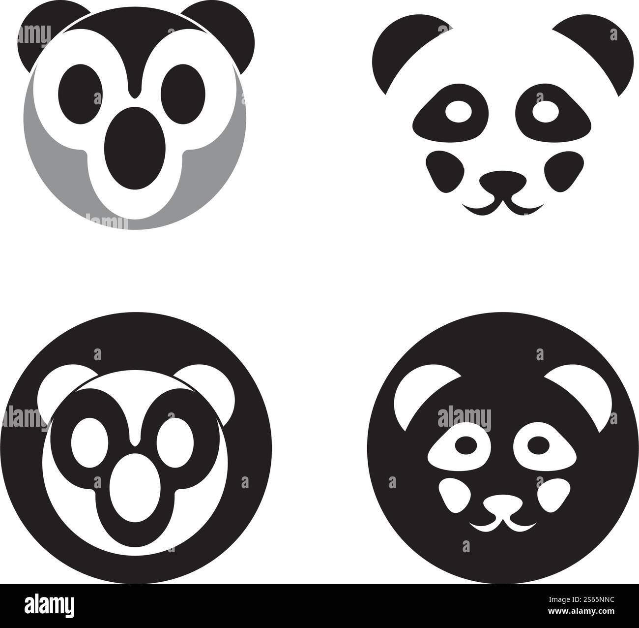 Panda ilustration logo vector icon template Stock Vector