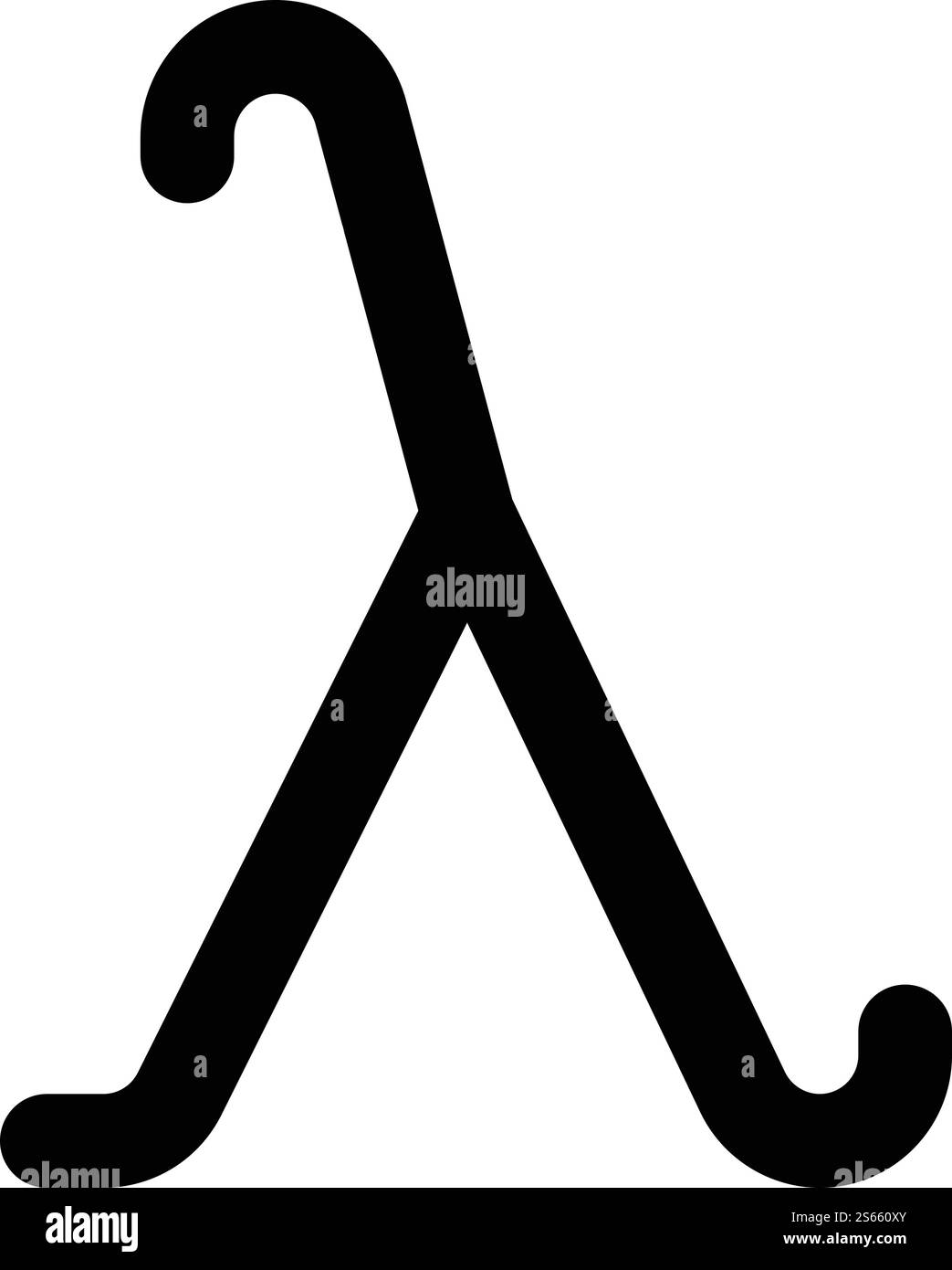 Lambda greek symbol small letter lowercase font icon black color vector ...