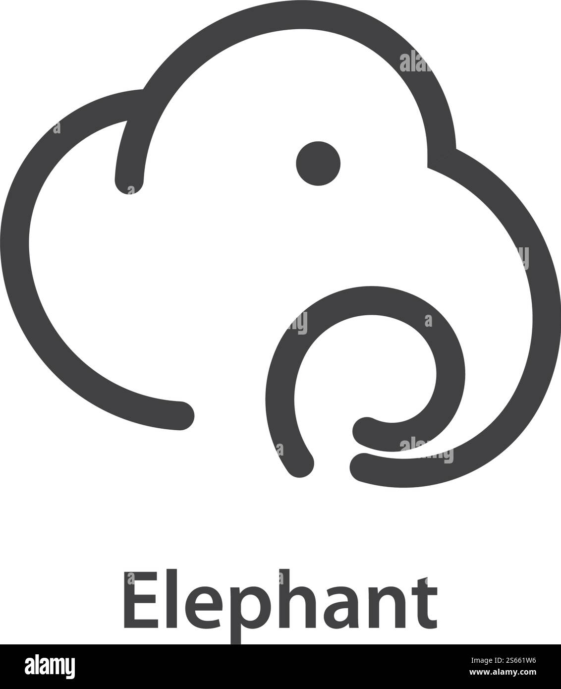 Elephant logo illustration vector icon Stock Vector