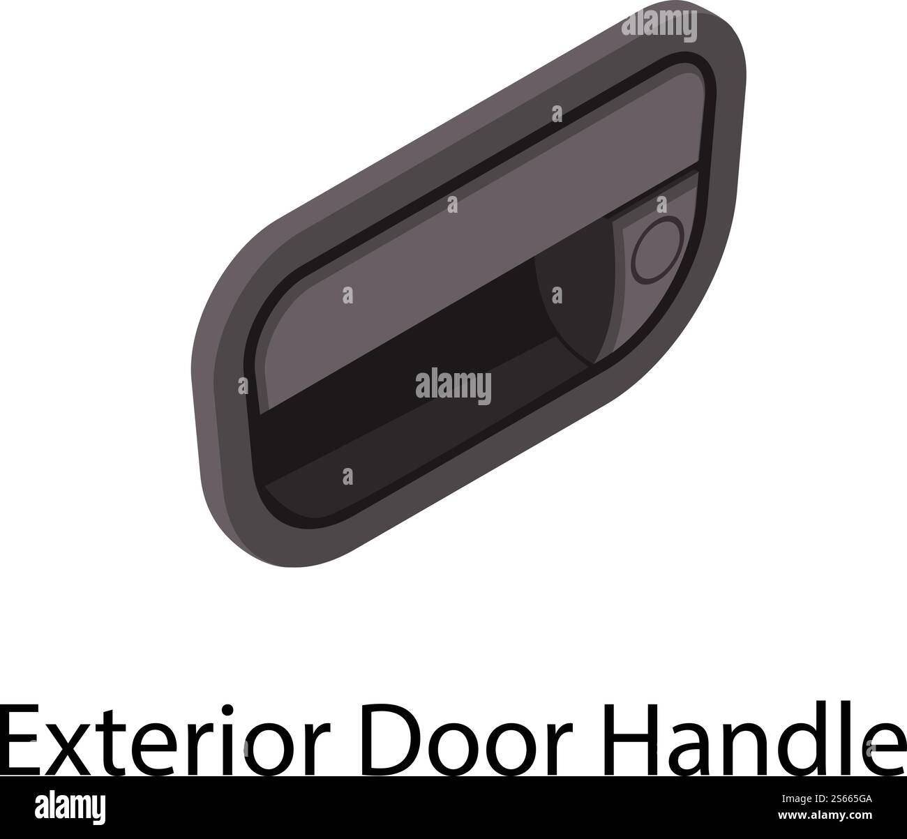 Exterior door handle icon. Isometric of exterior door handle vector ...