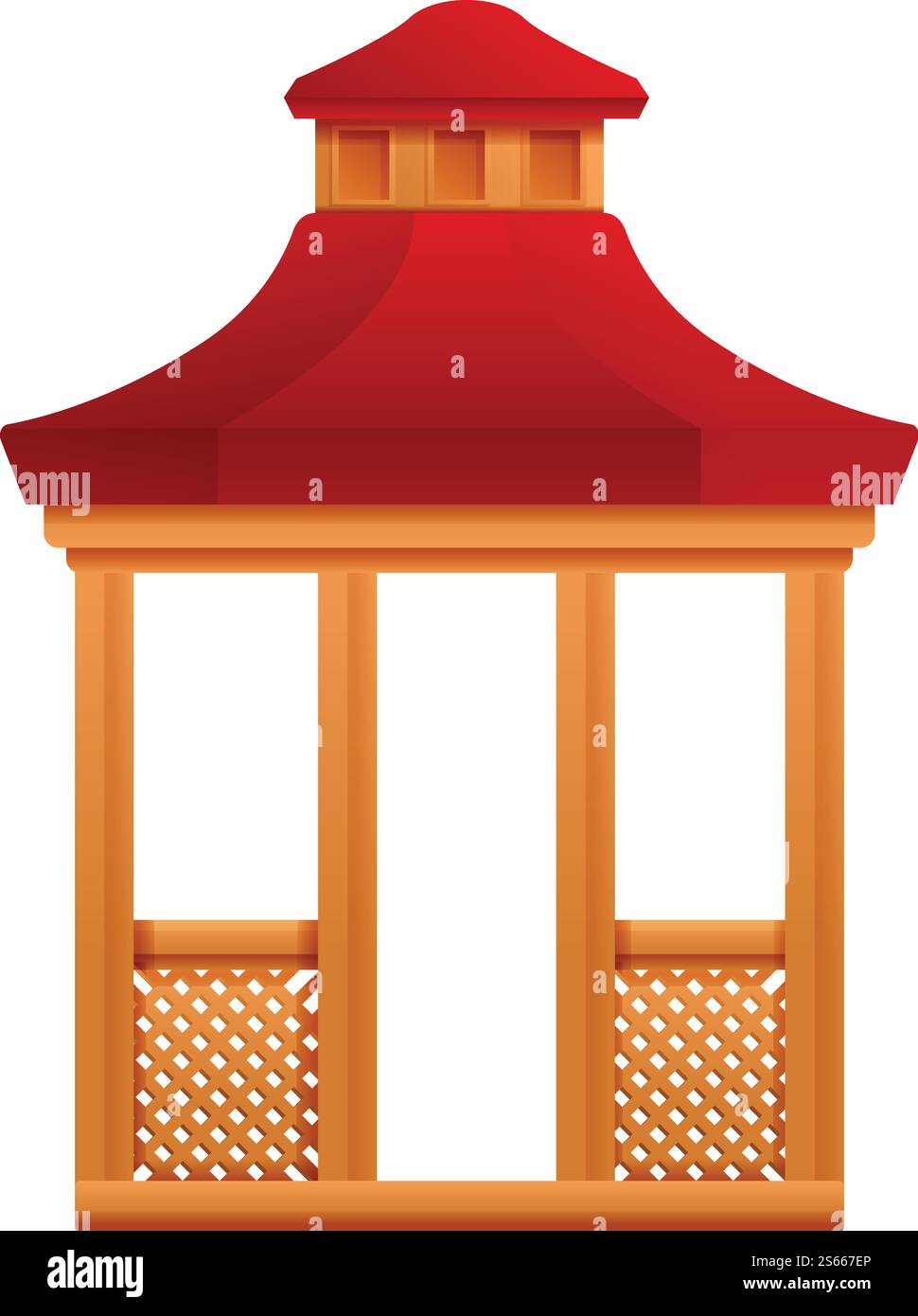 Garden house gazebo icon. Cartoon of garden house gazebo vector icon ...