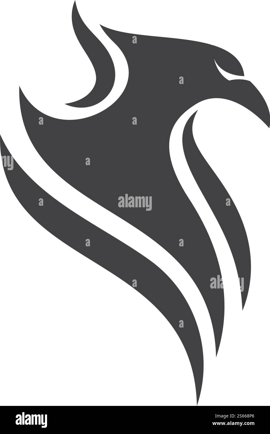 Phoenix fire Bird Logo Template vector Stock Vector Image & Art - Alamy