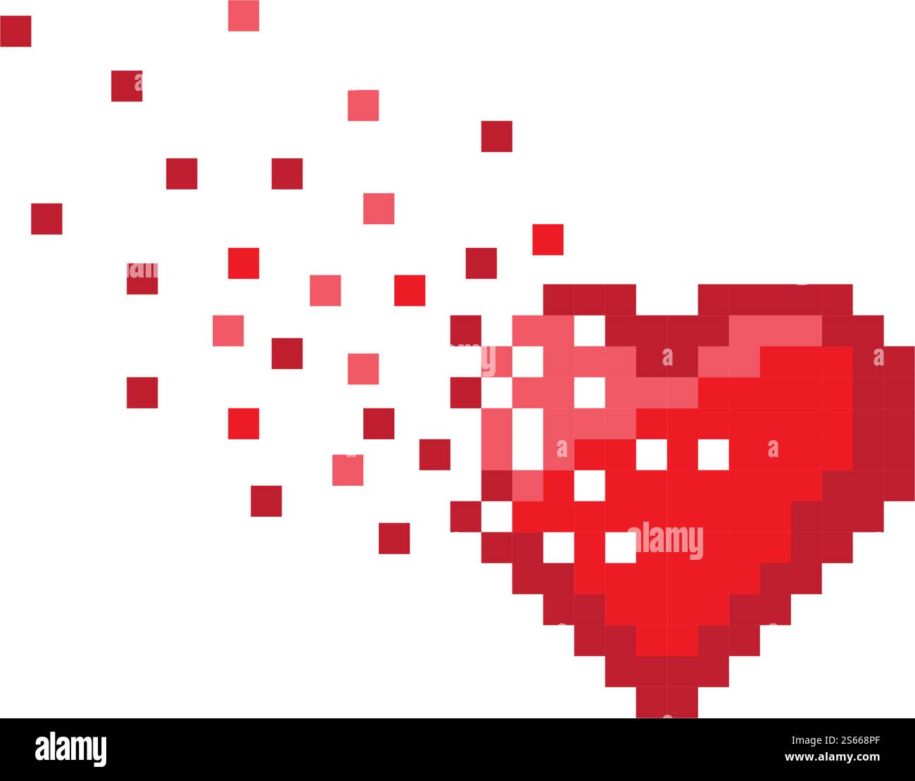 Love pixel art design Logo Vector Template Stock Vector Image & Art - Alamy