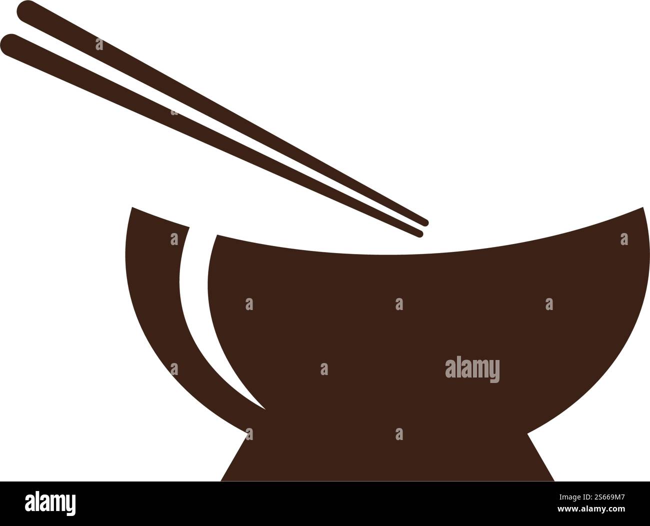 Noodle bowl logo design vector ilustration template Stock Vector