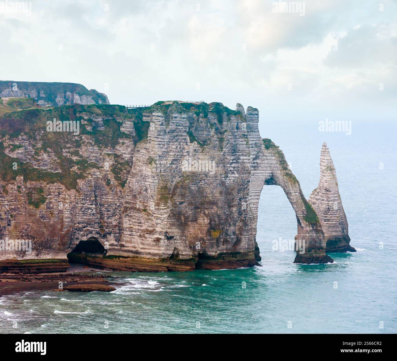 One of the three famous white cliffs known as the Falaise de Aval ...