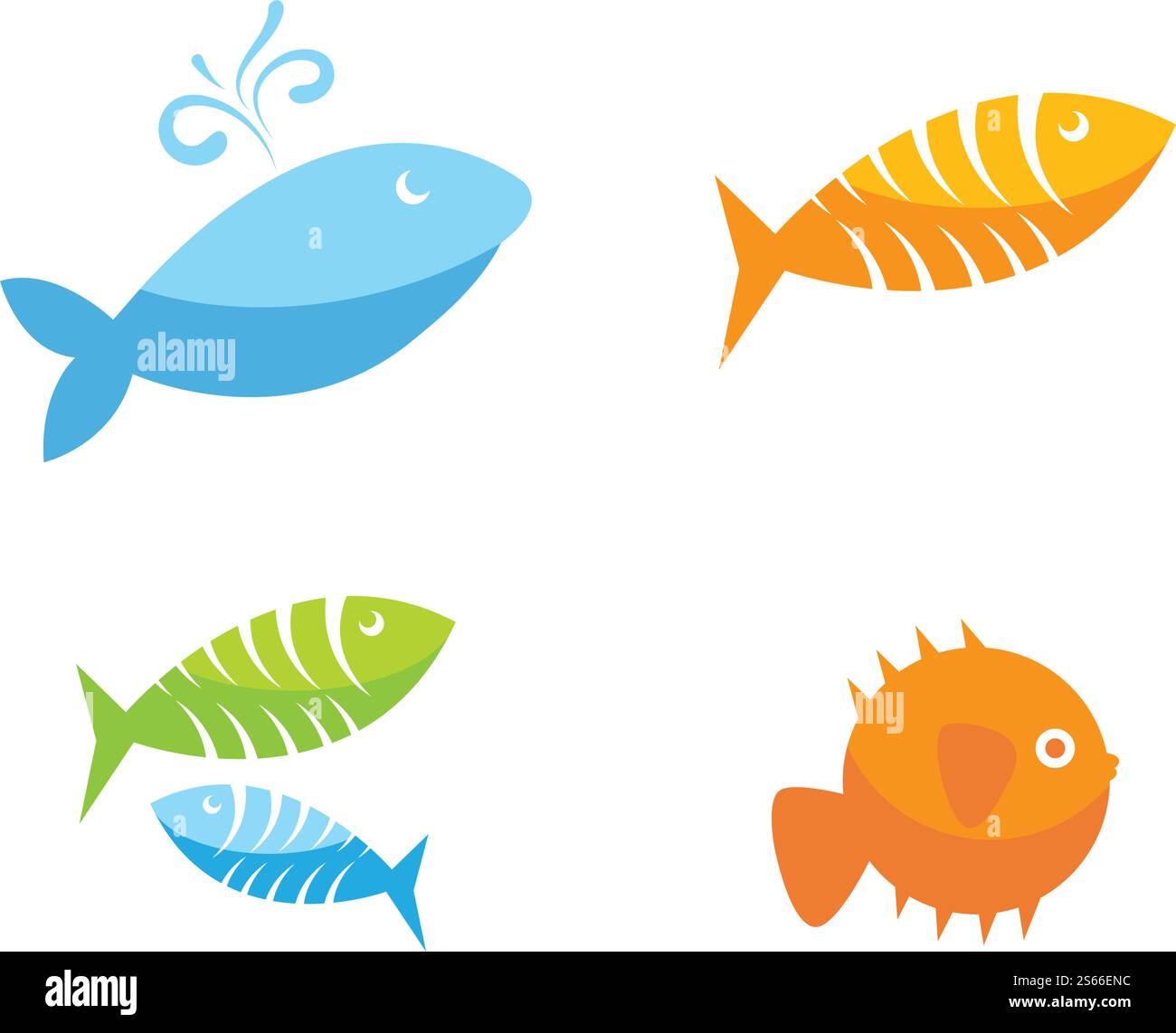 Fish Logo ilustration vector Template Stock Vector