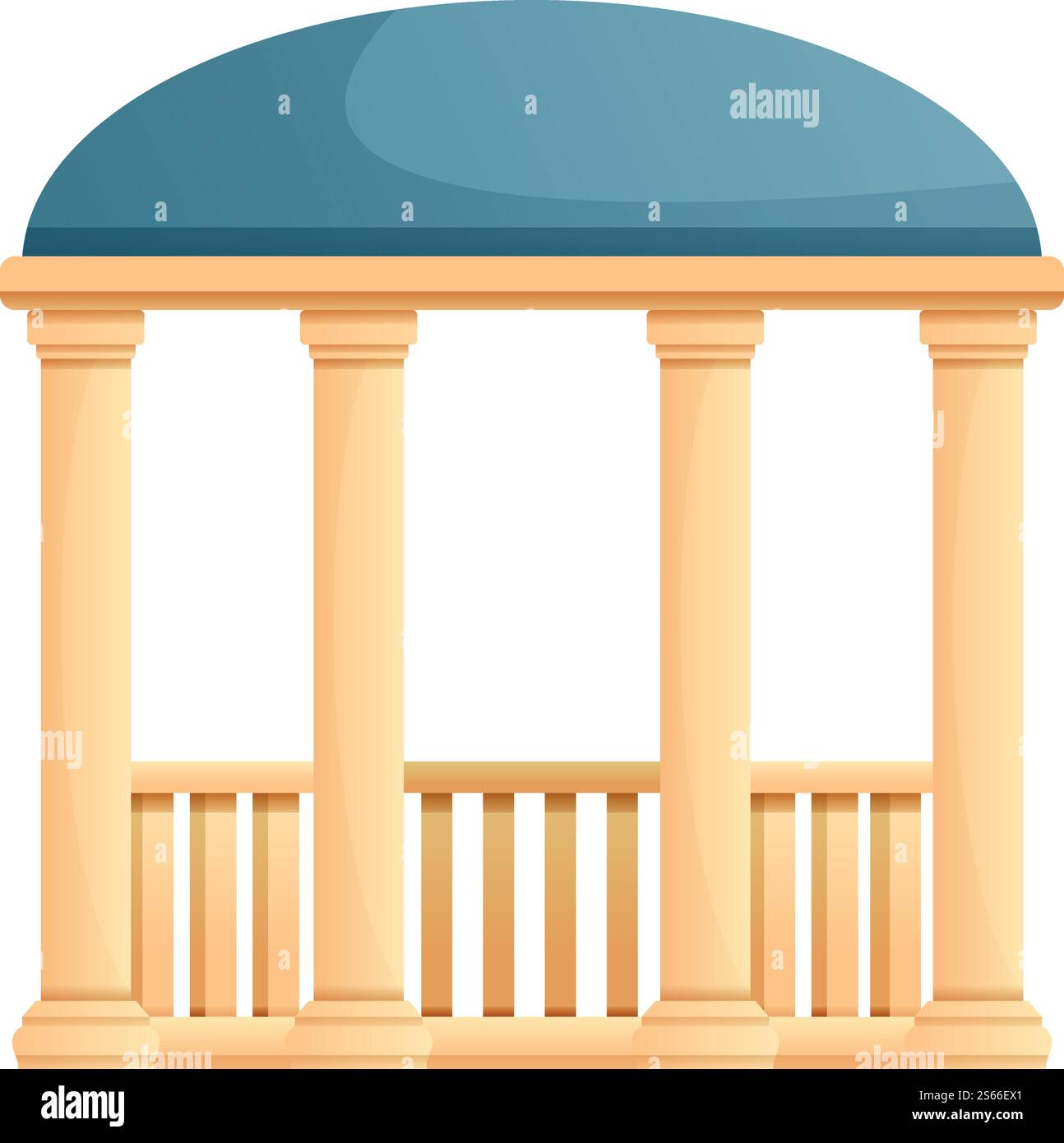 Park gazebo icon. Cartoon of park gazebo vector icon for web design ...