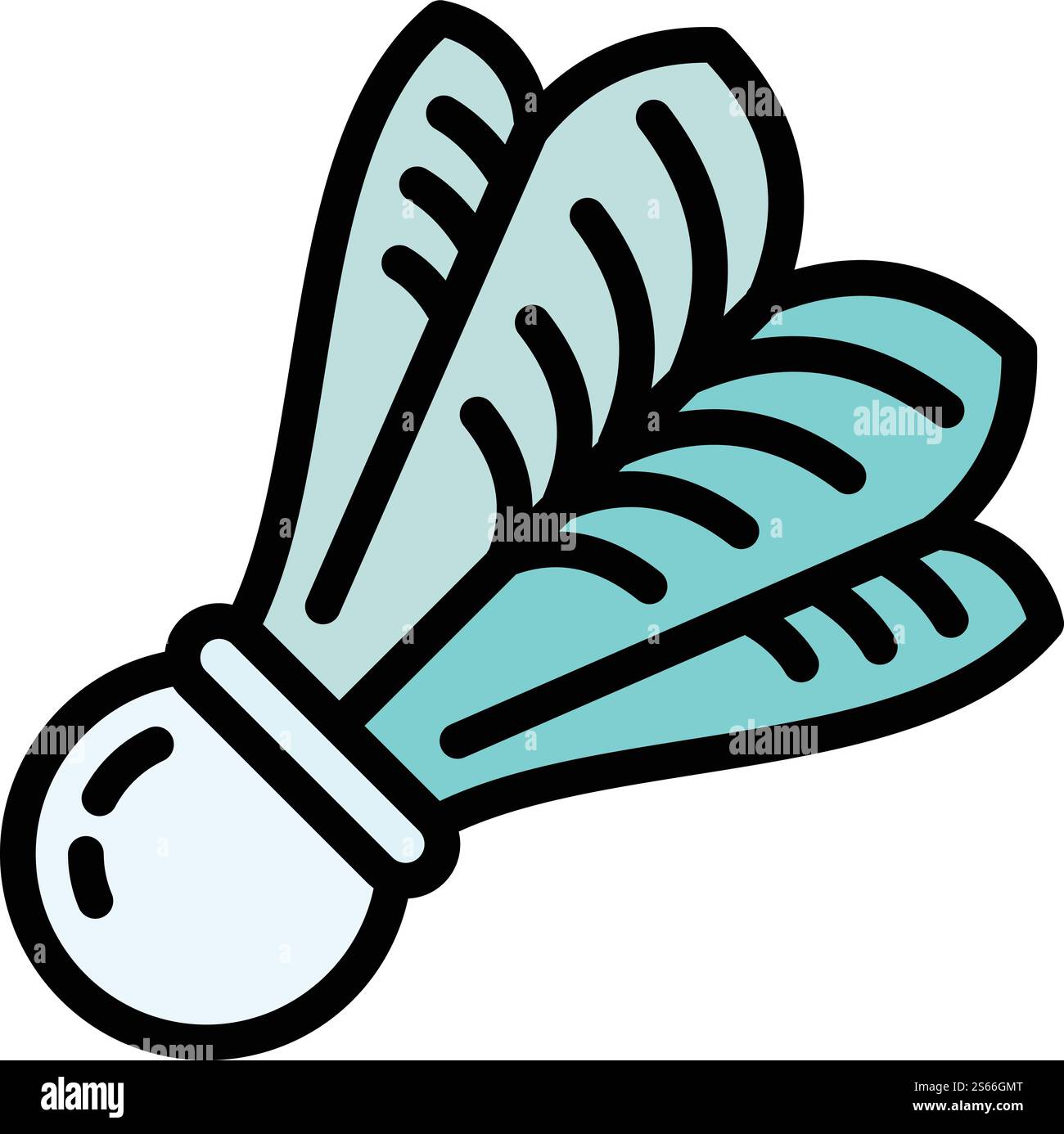 Bird shuttlecock icon. Outline bird shuttlecock vector icon for web ...