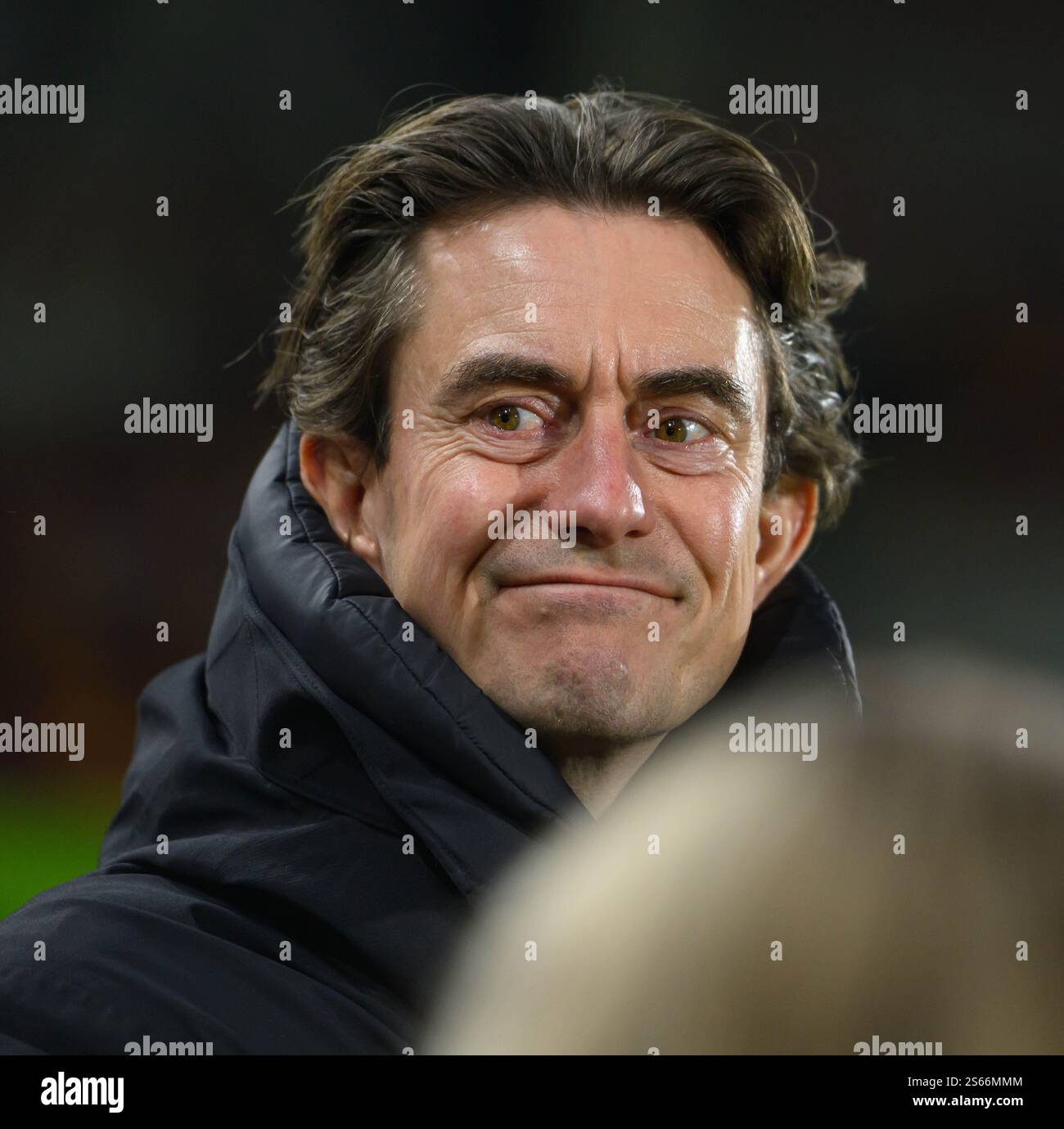 London, UK. 14th Jan, 2025. Brentford v Manchester City - Premier League - Gtech Community Stadium.                                             Brentford Manager Thomas Frank.                                                    Picture Credit: Mark Pain / Alamy Live News Stock Photo