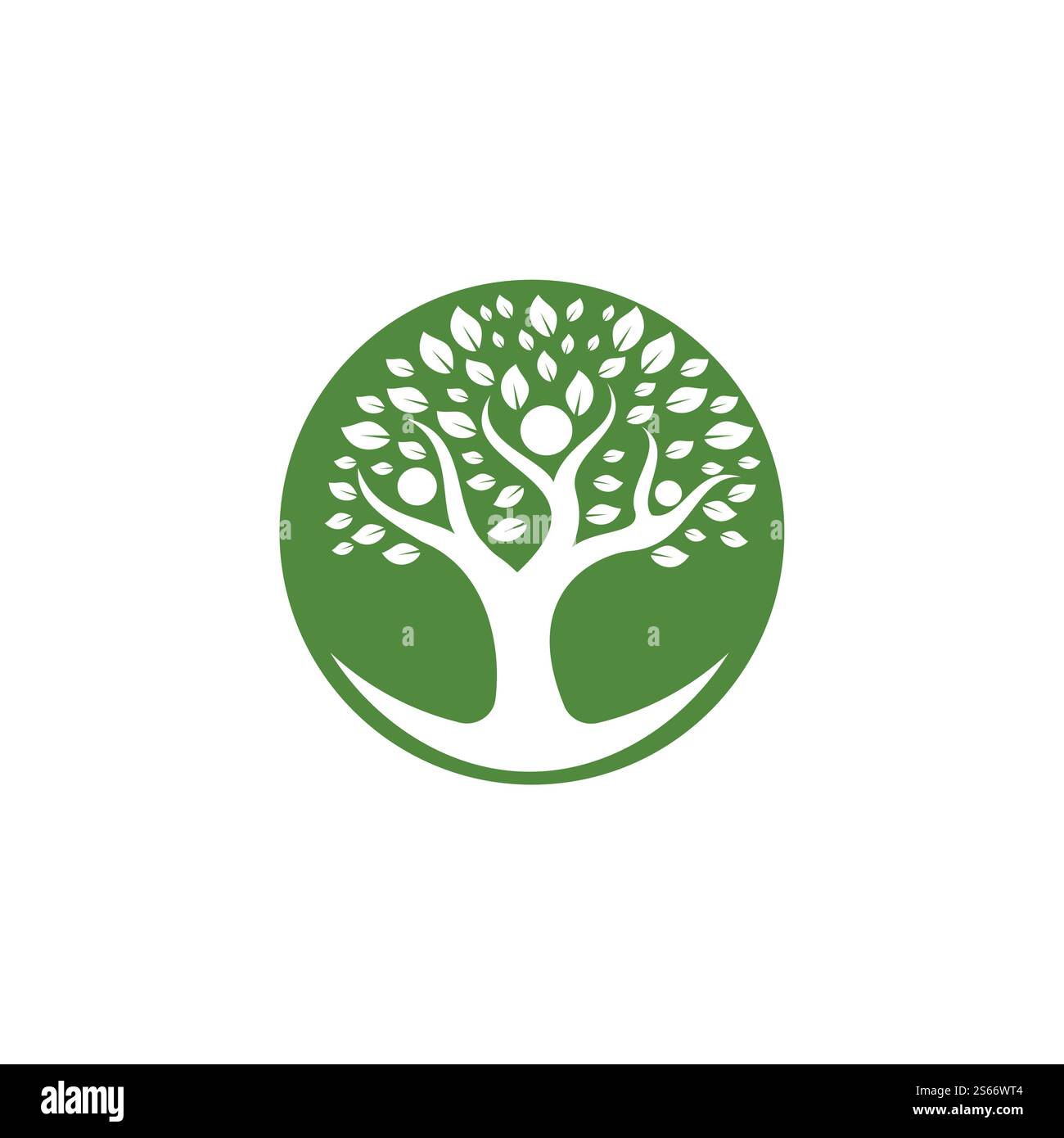 Creative People Tree Concept Logo Design Template Stock Vector Image ...