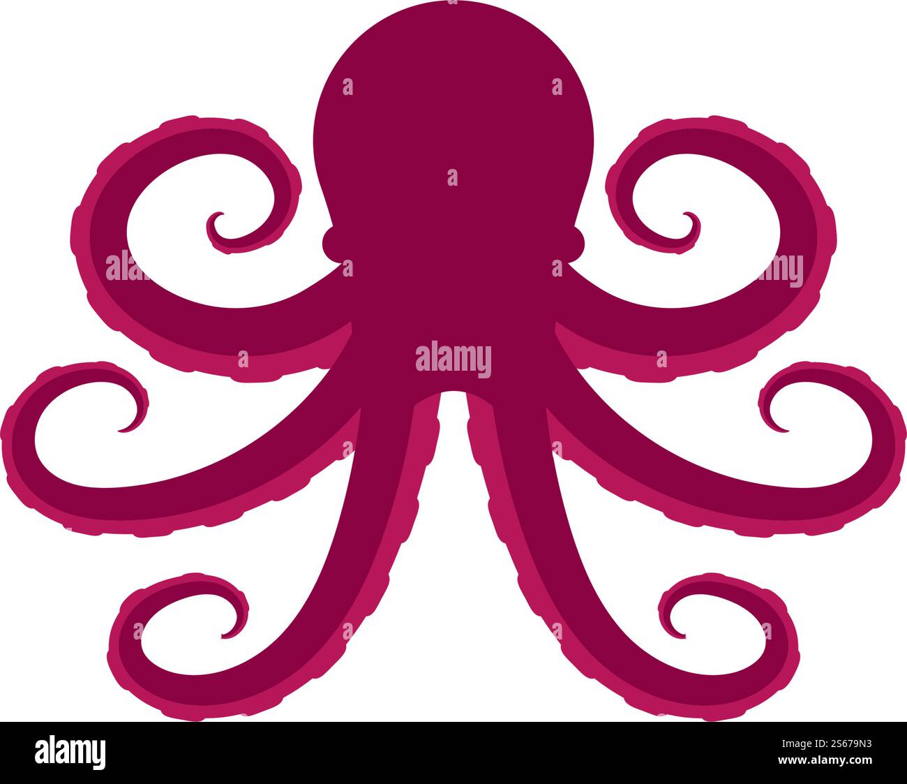 Octopus logo ilustration vector template Stock Vector