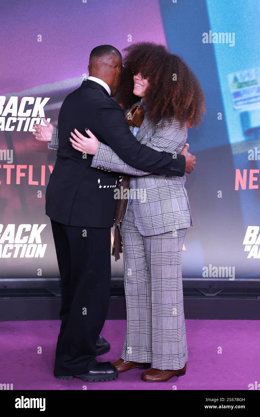 15.01.2025 Jamie Foxx, Tochter Anelise,, auf dem Roten Teppich zur