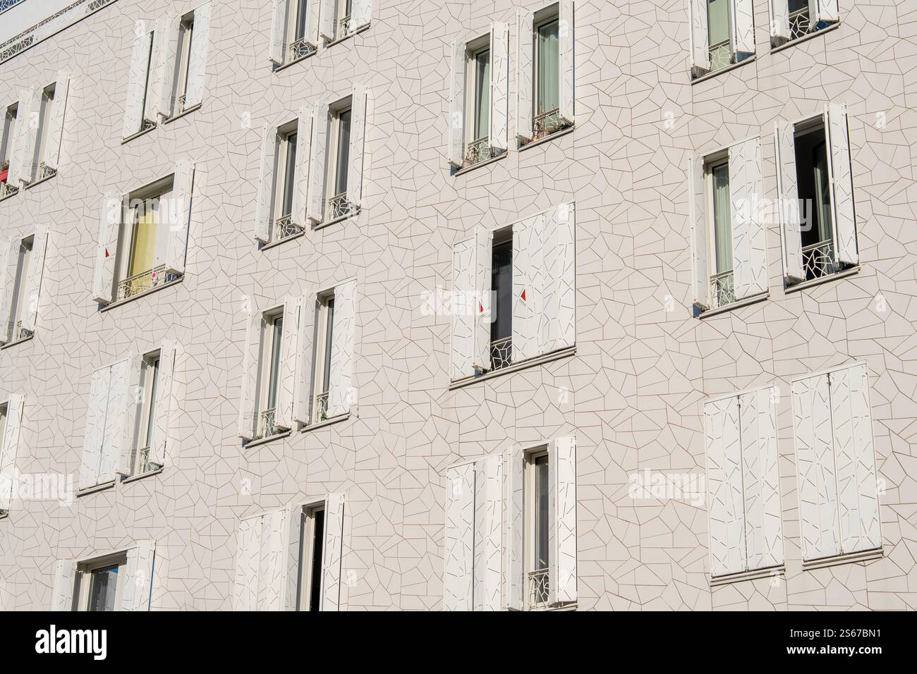 Illustration of Urban Wall With Timeless Textured Facade