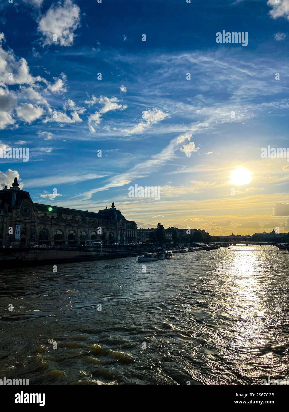 Beautiful view in the middle of paris city, France - Smartphone Captured Stock Image