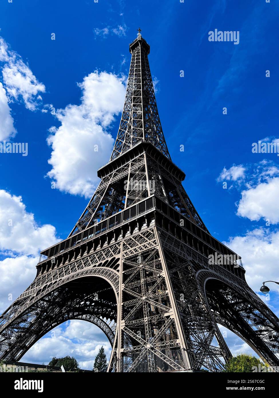 The Eiffel Tower in the city of paris, France - Smartphone Captured Stock Image
