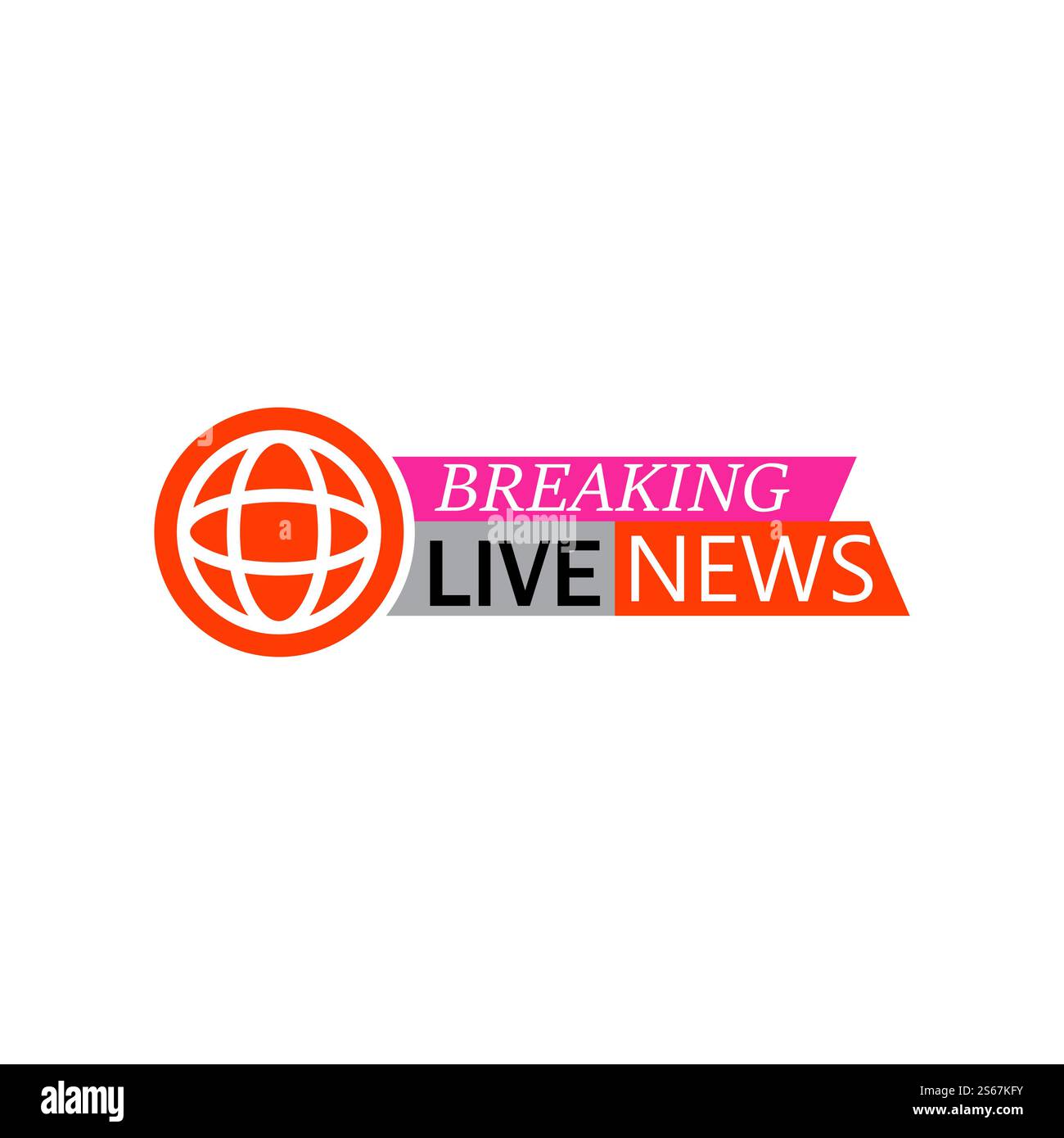 Tv news bars headlin or lower third template Stock Vector