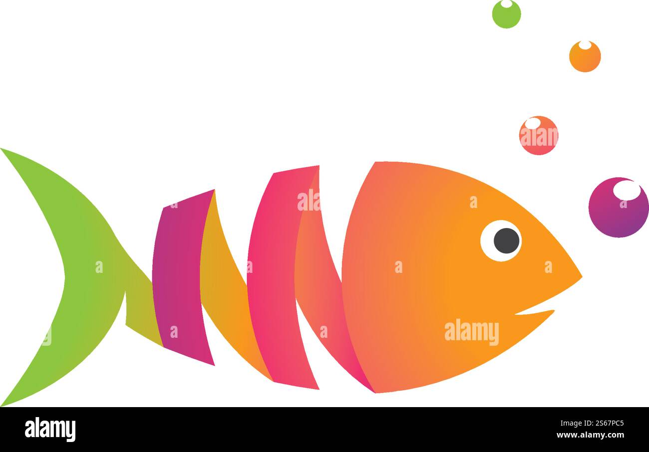 Fish Logo ilustration vector Template Stock Vector