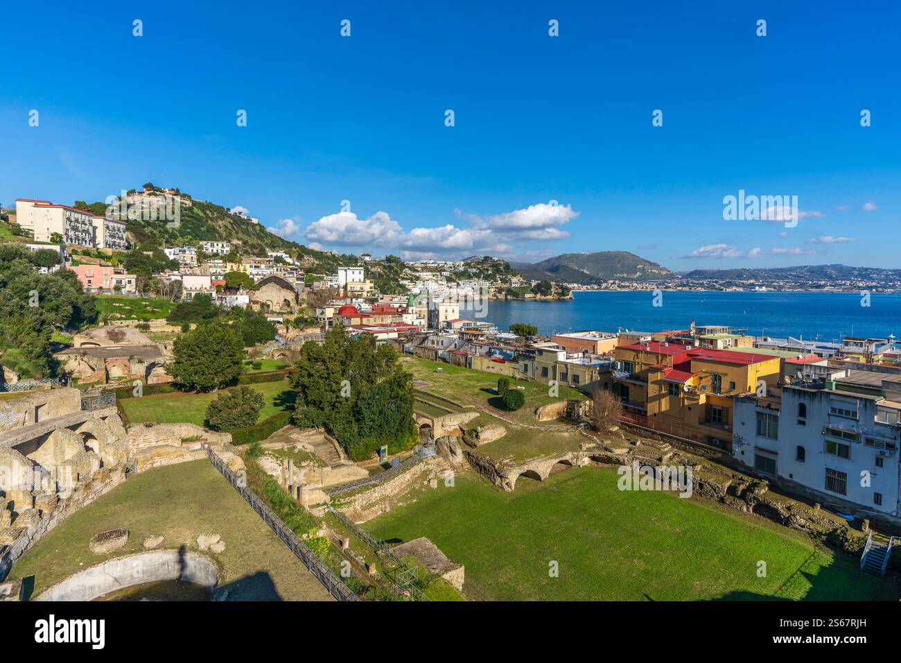 View of the Archaeological Park of Baia said Roman Baths of Baia Stock ...