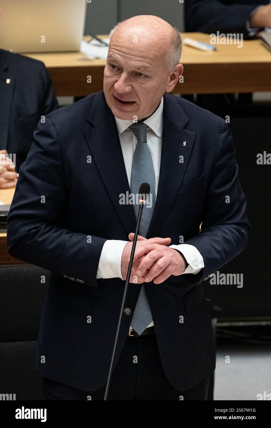 16 January 2025 Berlin Kai Wegner CDU Governing Mayor Of Berlin 