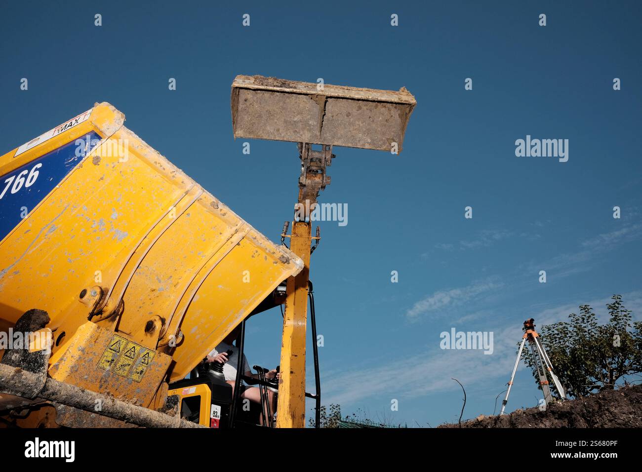 Building works going on at a private dwelling Stock Photo