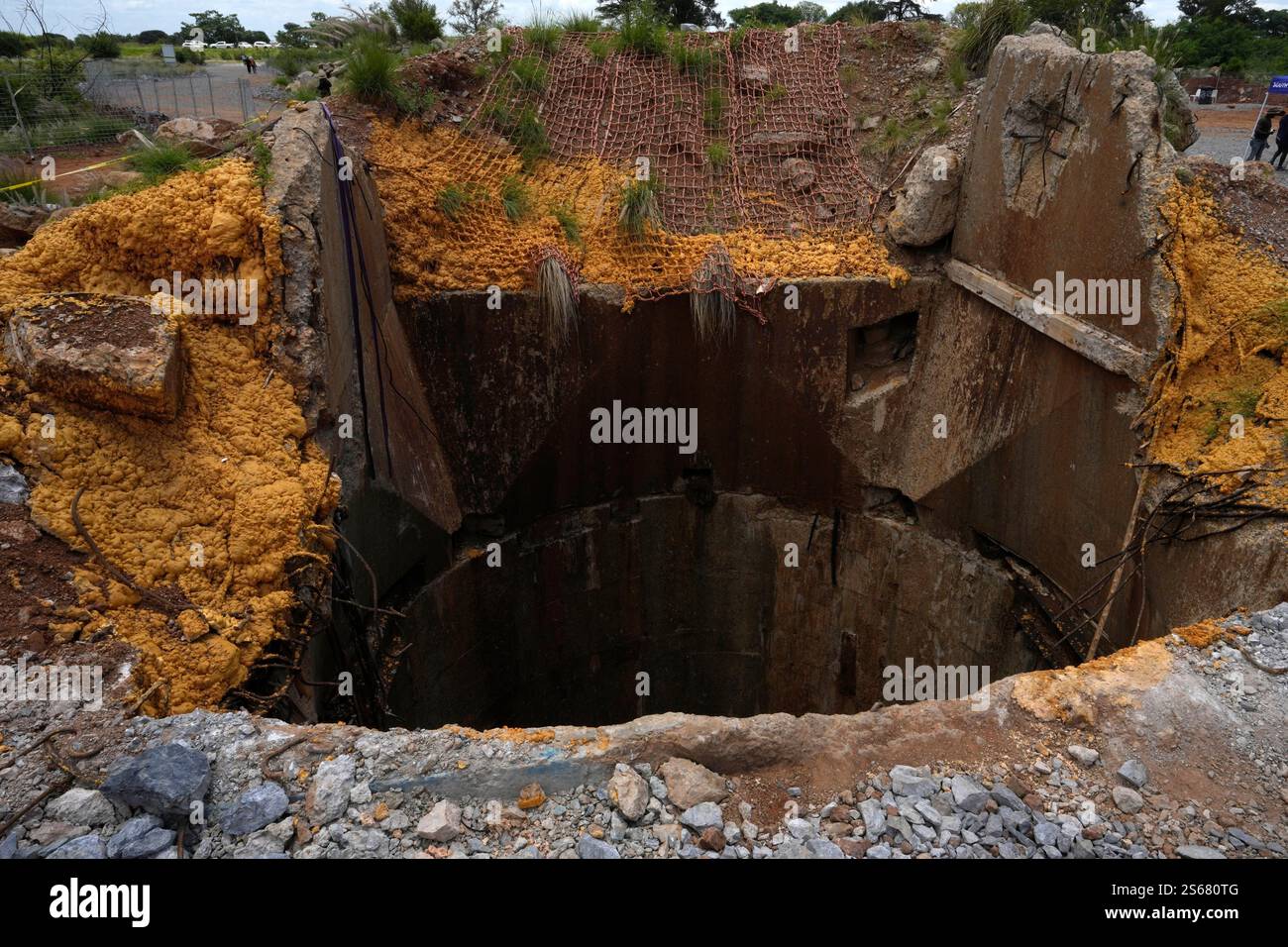An abandoned gold mine, where miners were rescued from below ground, in ...