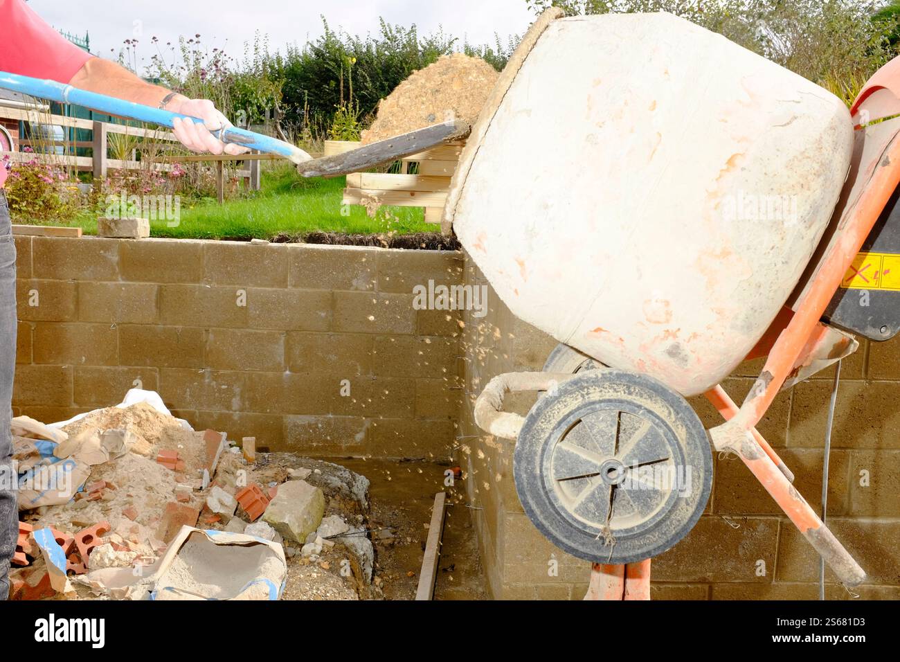 Building works going on at a private dwelling Stock Photo - Alamy