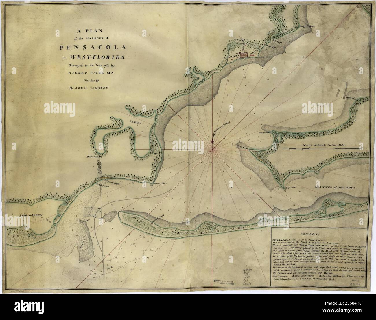 A plan of the harbour of Pensacola in West-Florida. 1764 by Gauld ...