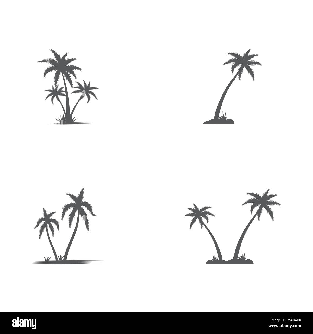 Set Palm tree summer logo template vector illustration Stock Vector ...