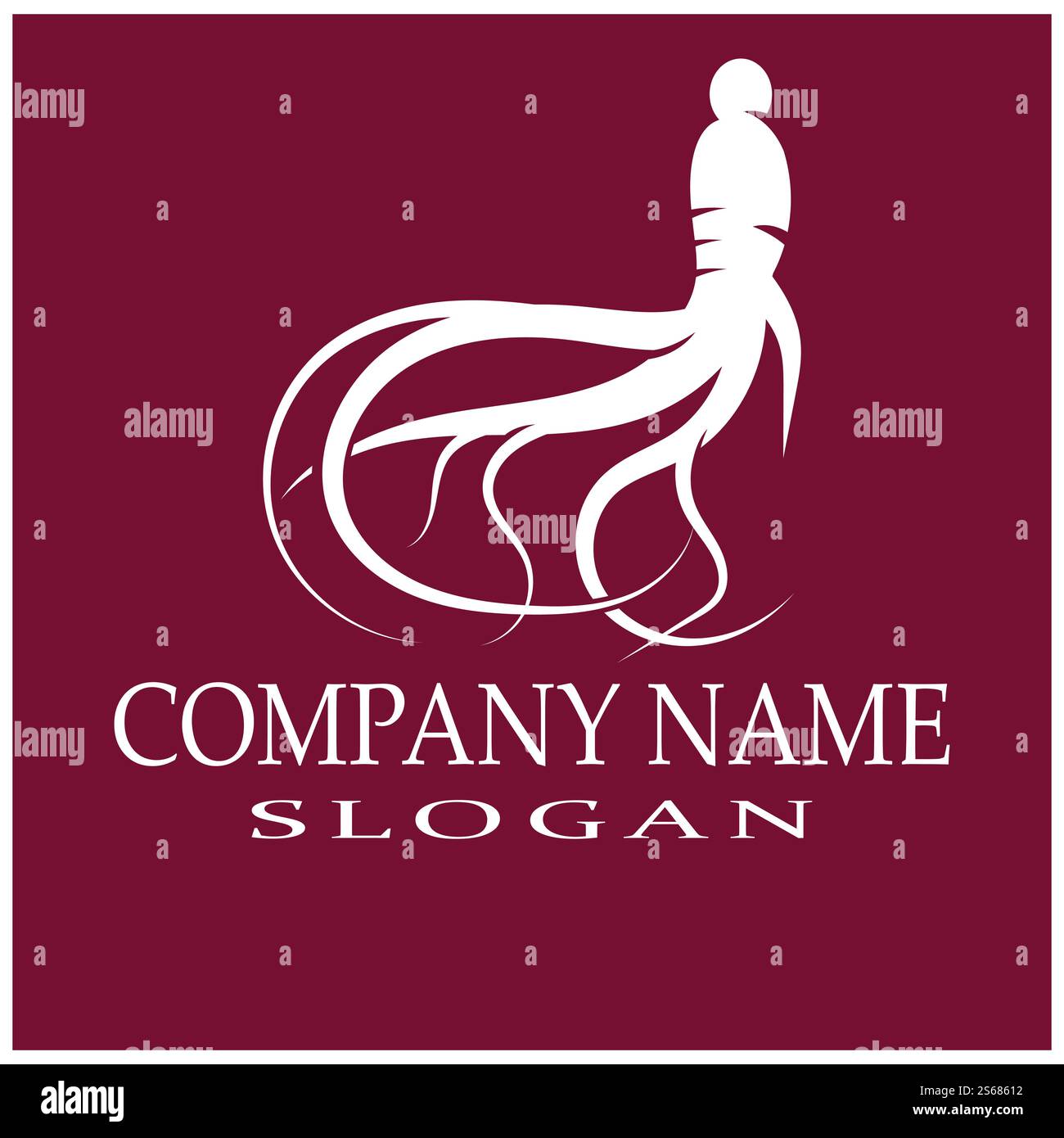 Ginseng Wave Logo Template vector symbol nature Stock Vector
