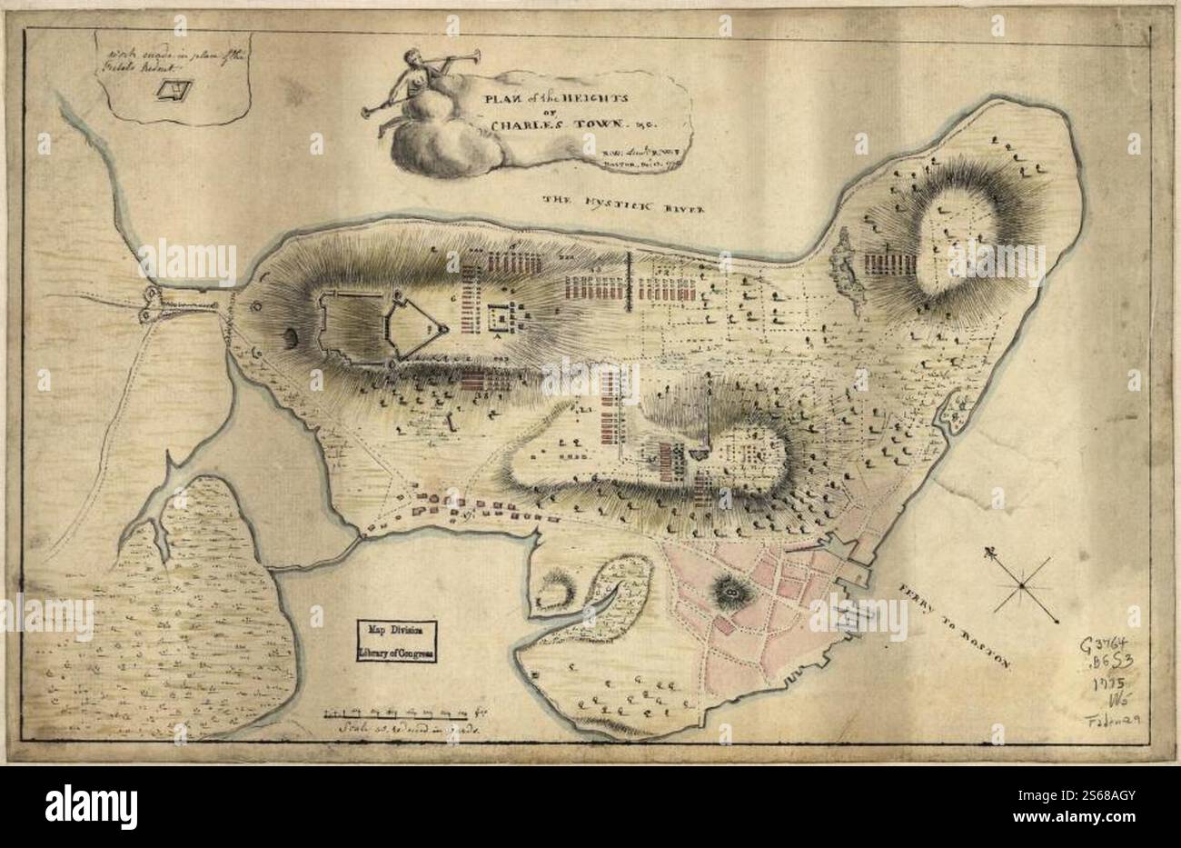 Plan of the heights of Charles Town, &c. 1775 by Williams Richard Stock ...