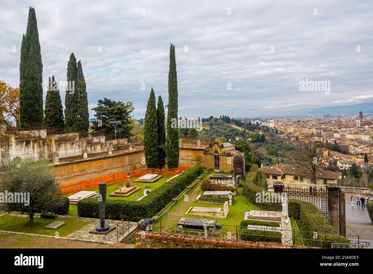 the beautiful view of Florence from San Miniato al Monte Basilica Stock ...