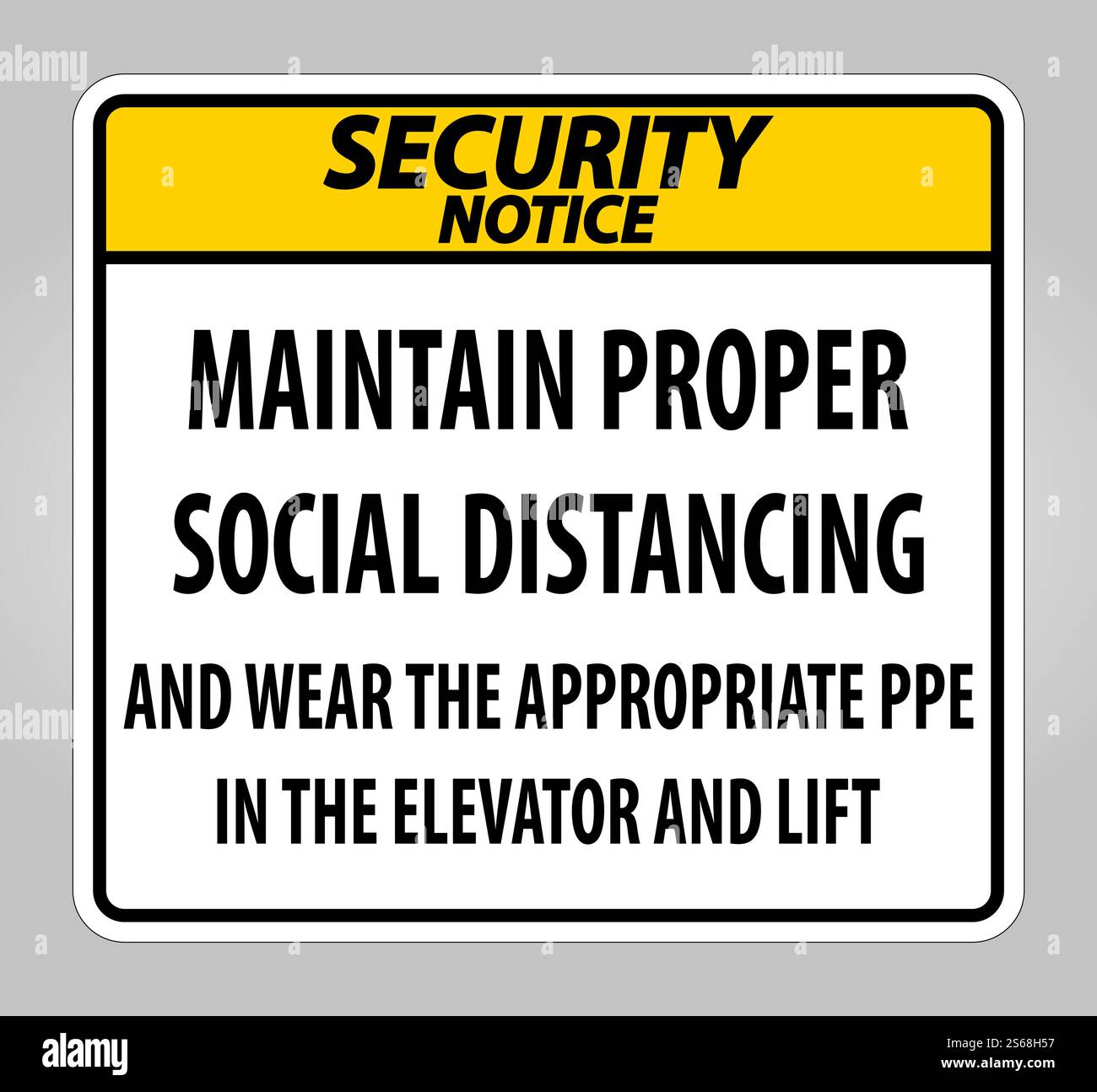 Security Notice Maintain Proper Social Distancing Sign Isolate On White Background,Vector Illustration EPS.10 Stock Vector