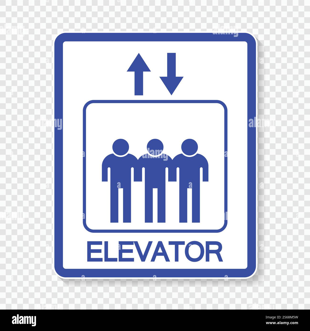 symbol Elevator upward and downward sign on transparent background,vector illustration Stock Vector
