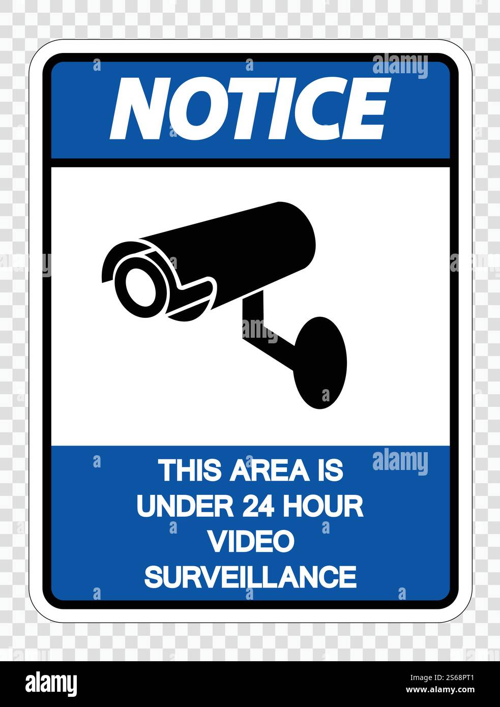 Lot de 2 panneaux de vidéosurveillance, 7 x 25,4 cm en aluminium, avertissement 24 heures, protection UV, facile à installer