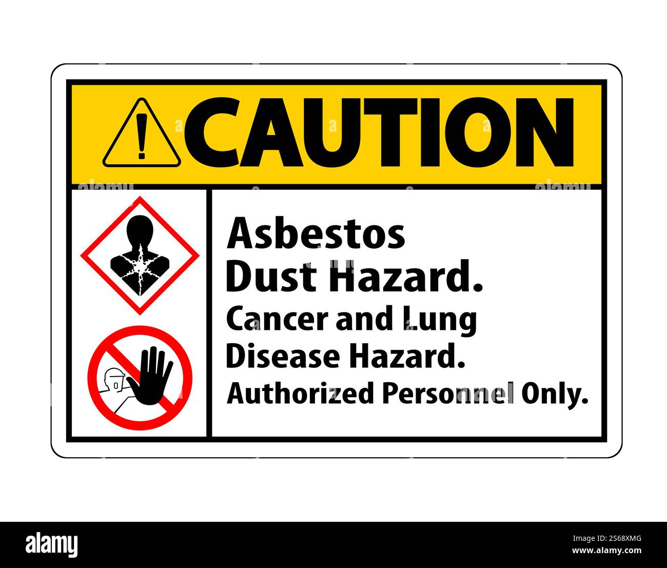 Caution Label Disease Hazard, Authorized Personnel Only Isolate on ...