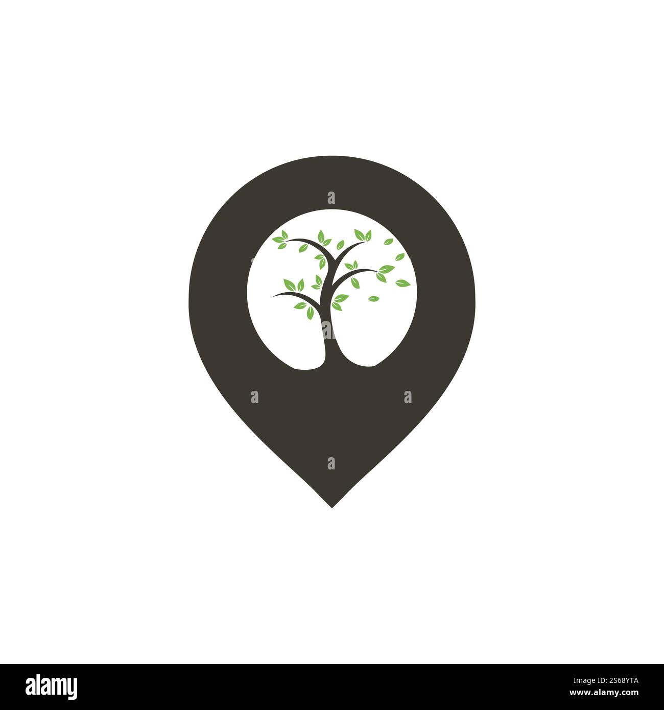 GPS garden vector logo design. GPS icon. Navigation vector logo. Navigation vector icon. Stock Vector