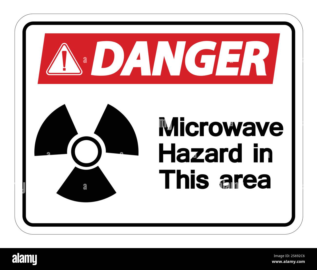 Danger Microwave Hazard Sign on white background,Vector illustration ...