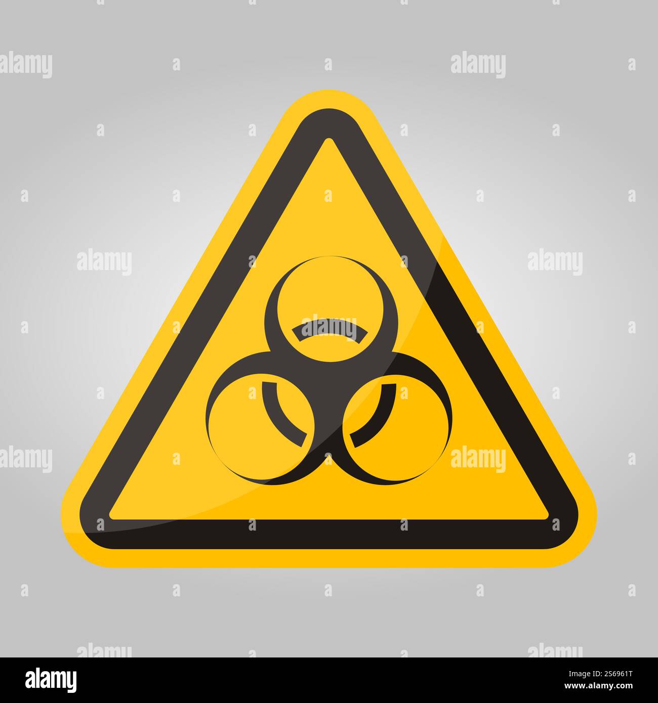 Beware Biological Hazard Symbol Isolate On White Background,Vector Illustration EPS.10 Stock Vector