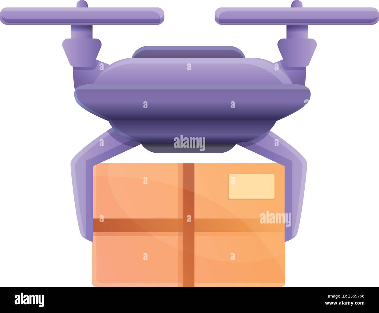 Drone parcel delivery icon. Cartoon of drone parcel delivery vector ...