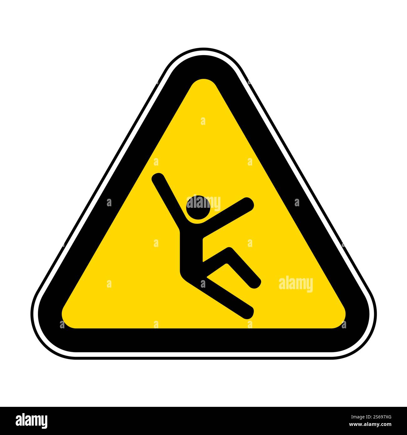 Climb Hazard Symbol Sign Isolate On White Background,Vector ...