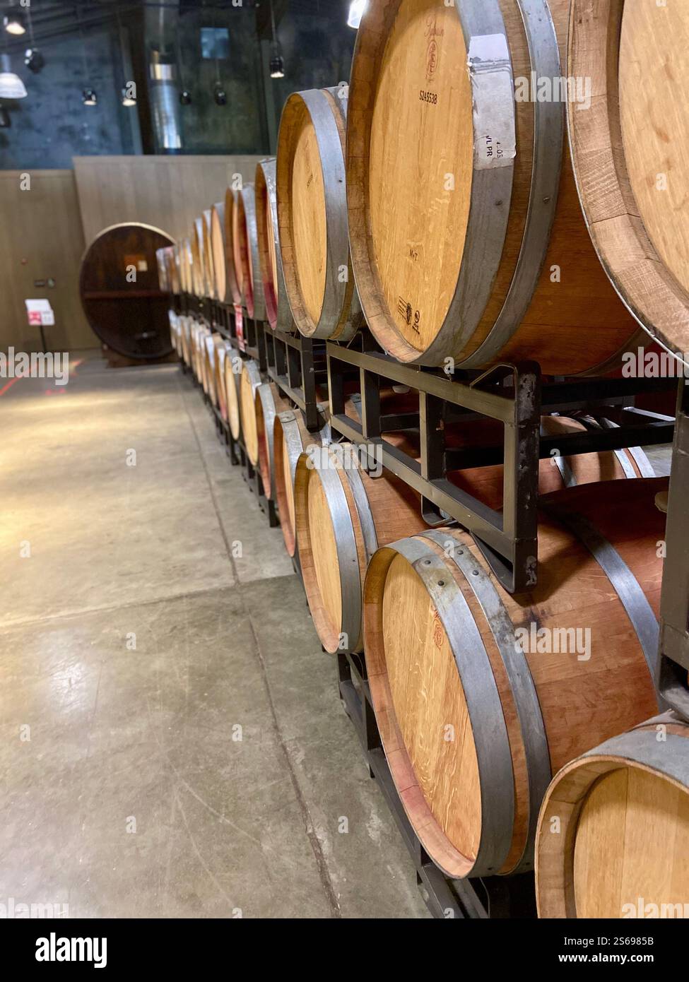 wine barrels - Smartphone Captured Stock Image