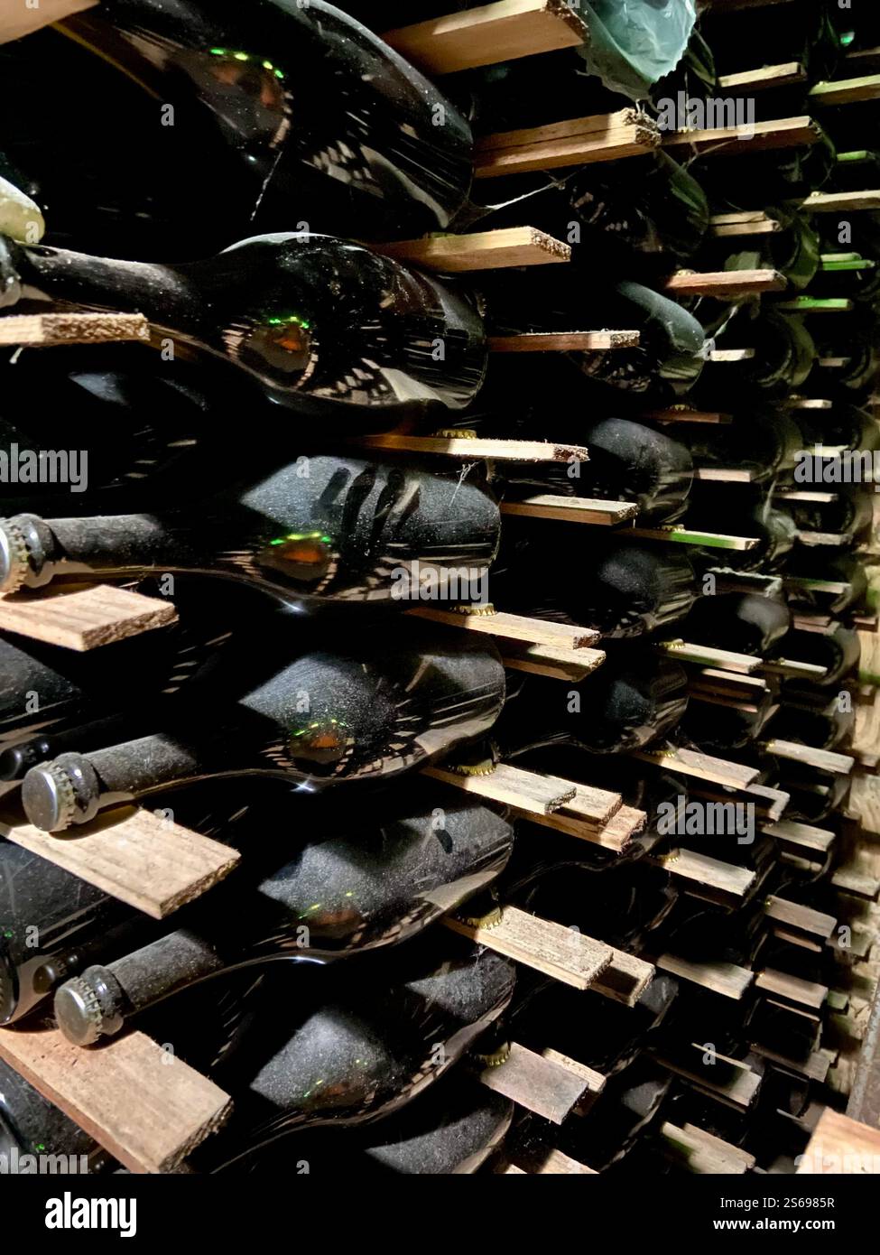 wine making cave tour - Smartphone Captured Stock Image